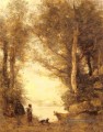 Le Joueur de flûte du lac d’Albano plein air romantisme Jean Baptiste Camille Corot